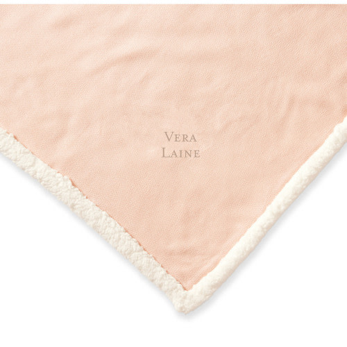 Knit and Sherpa Stroller Blanket