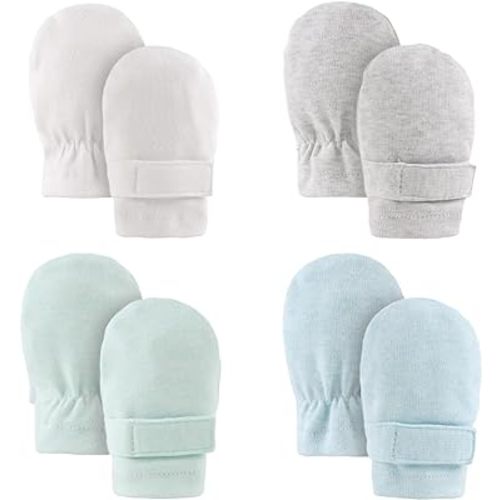 Newborn Baby Mittens Infant No Scratch Gloves Cotton Mitts for Baby Girls Boys