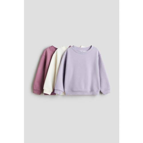 3-PACK BRUSHED-INSIDE SWEATSHIRTS