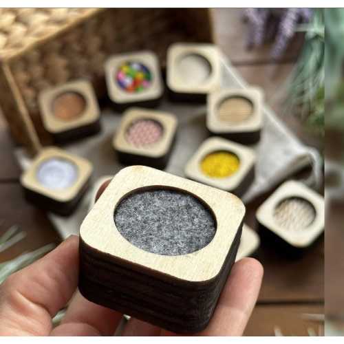 Montessori Sensory Blocks Wooden Toys for Toddlers, First Birthday Gift