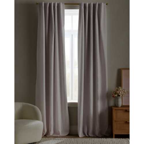 European Linen True Blackout Curtain in Vintage Blush