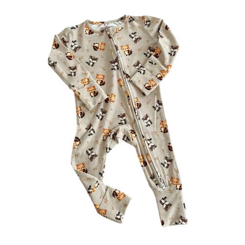 MEZZALL Baby Boys Long Sleeve Jumpsuits O-Neck Onesie Bodysuit Zip Up Romper Pajamas Newborn Soft Comfortable One-Pieces For Daily Wear And Party Fashionable Toddler Child Dailywear