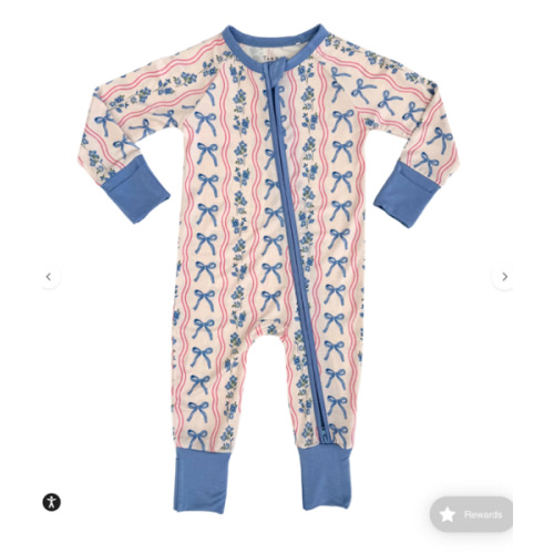 Amelia Bow Zipper Romper – In My Jammers
