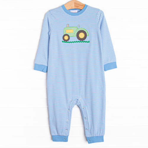 Clean Cut Applique Romper, Blue – Stitchy Fish