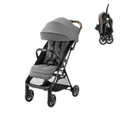 Graco Ready2Jet Compact Stroller – Overhead Friendly Compact Travel Stroller with Automatic Fold, Kingston