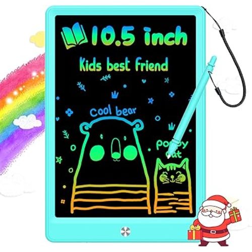 LCD Writing Tablet Doodle Board,10.5 inch Colorful Drawing Pad,Electronic Drawing Tablet, Drawing Pads,Travel Gifts for Kids Ages 3 4 5 6 7 8 Year Old Girls Boys (Blue)