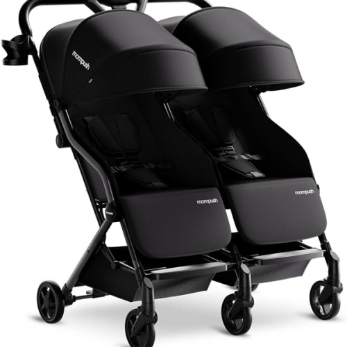 Amazon.com: Mompush Lithe Double Stroller, Lightweight Side by Side, Infant & Toddler | 25 lbs design, 30-inch width fits doorways, one-step fold, independent recline, UPF50+ canopy, all-wheel suspension