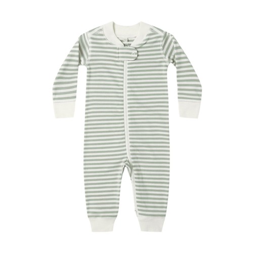 Stripe Organic Cotton Zip Romper
