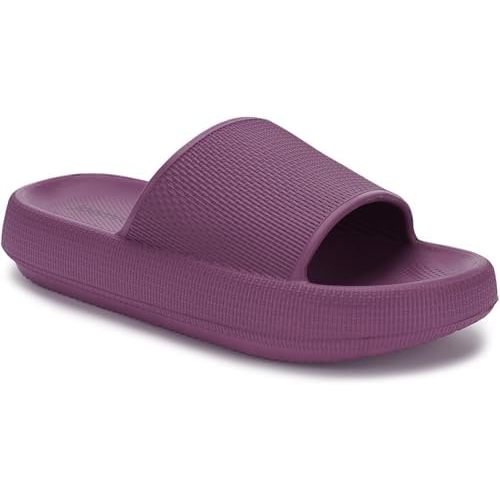 Joomra Pillow Slippers for Women and Men Non Slip Quick Drying Shower Slides Bathroom Sandals | Ultra Cushion | Thick Sole