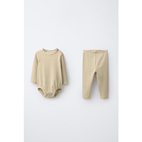 STRIPED BODYSUIT AND LEGGING SET ZARA