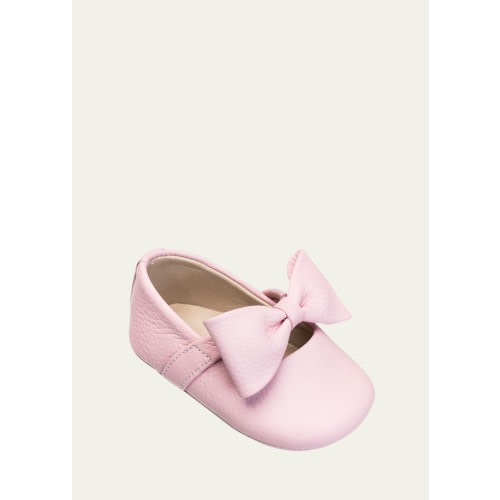 Girl's Leather Ballet Flat w/ Bow, Baby