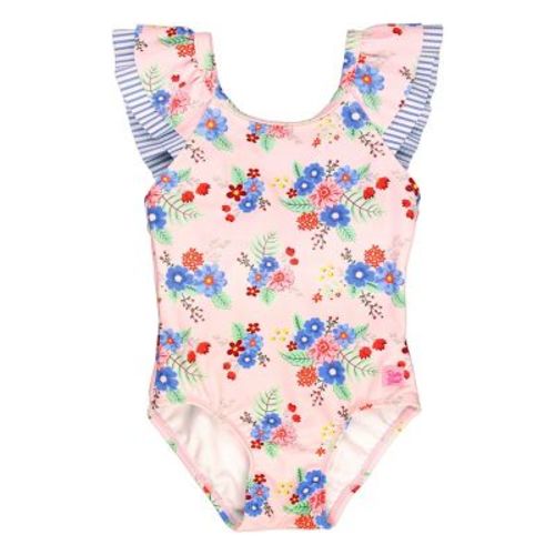 RuffleButts Baby Girls Ruffle V-Back One Piece