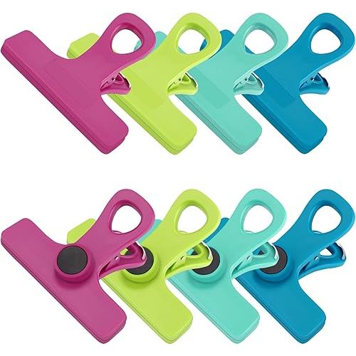 TACGEA Chip Clips, Magnetic Bag Clips with Air Tight Seal for Food Storage, 8-Piece