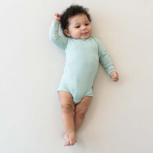 Long Sleeve Bodysuit in Sage | Infant Bodysuit | Kyte Baby