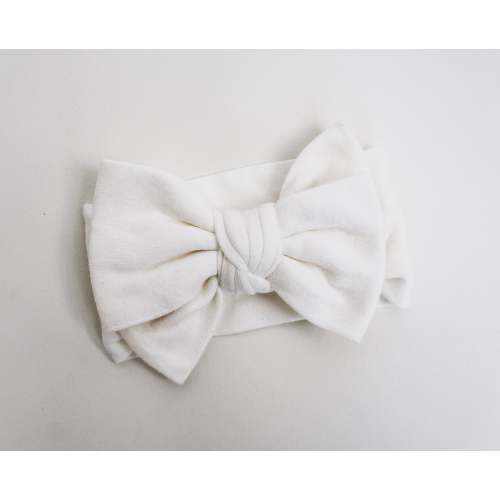 FINE KNIT BOW | MILK