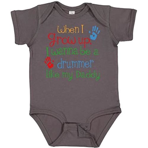 inktastic Drummer Like Daddy Baby Bodysuit