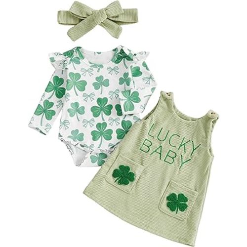 Adobabirl My First Halloween Baby Girl Outfit Pumpkin Ruffle Long Sleeve Romper Overall Dress Headband Cute Fall Clothes