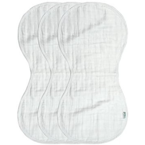 green sprouts Muslin Burp Cloths made from Organic Cotton | 4 absorbent layers protect from sniffles, drips & drools | 100% organic cotton muslin, Super soft & softer with every wash, Machine washable - white
