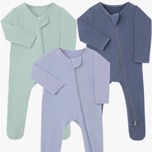Bamboo Sleepers for Baby Boy, Newborn Footie Footed Pajamas, Bamboo Viscose Infant Onesies Clothing Long Sleeve