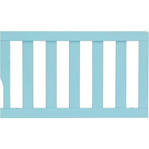 Dream On Me Convertible Crib Toddler Guard Rail in Aqua Sky, Converts Cribs to Toddler Beds, Solid Wood Construction