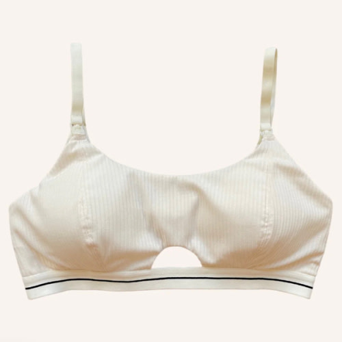 Rib Organic Cotton Nursing Bralette - Ivory – MORROW+MINT