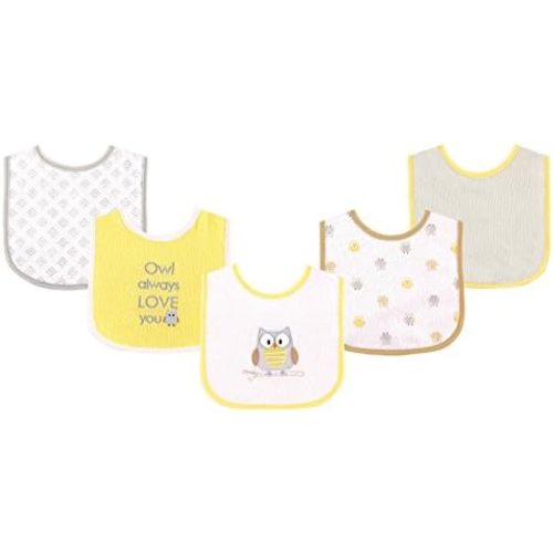 Luvable Friends Baby Cotton Terry Drooler Bibs with PEVA Back, Transportation, One Size