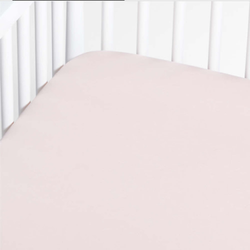 Baby's First Pink 100% Organic Cotton Jersey Baby Crib Fitted Sheet
