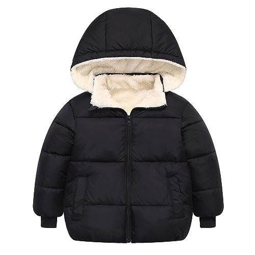 TUONROAD 1-6T Baby Girl Boy Winter Fleece Coats Toddler Warm Puffer Jackets Kids Down Alternative Outerwear