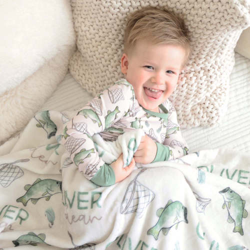 Bass Buddies Personalized Kids Blanket