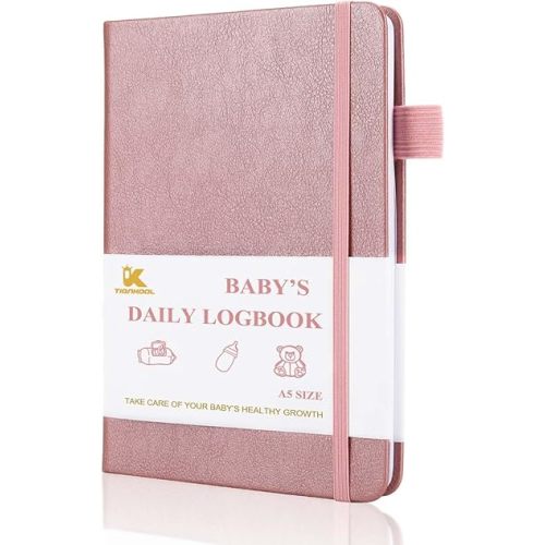 Baby's Daily Care Planner - A5 Newborn Baby Log Book for Tracking Daily Routine, 152 Easy-to-Use Pages to Monitor Nursing, Sleep, Feeding, Diapers, Pumping, and More - Rose
