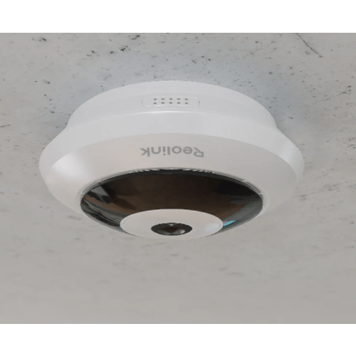 6MP 360° Panoramic Indoor Fisheye Camera with Built-in Siren & Two-Way Audio