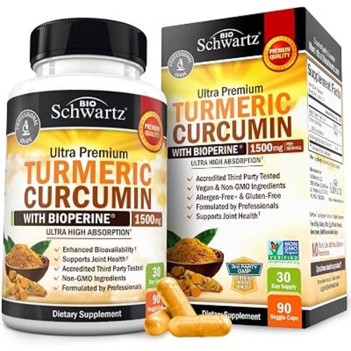 Turmeric Curcumin with Black Pepper Extract 1500mg - Turmeric Supplement