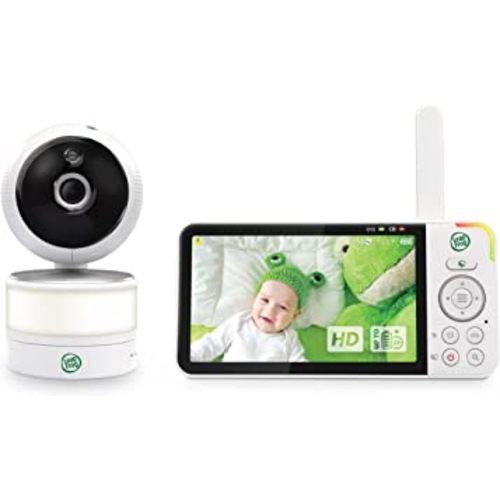 LeapFrog LF915HD Video Baby Monitor with 5” 720p HD LCD Display, 360° Pan & Tilt with 8X Zoom Camera, Color Night Vision, Night Light, Two-Way Intercom, Smart Sensors