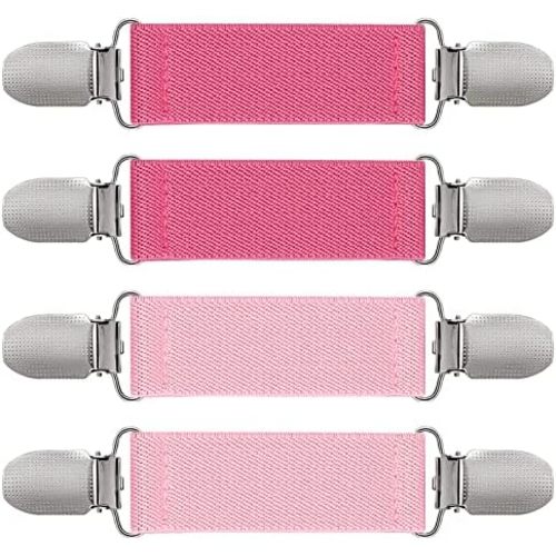Winter Mitten Clips Elastic Stainless Steel Gloves Clips for Toddler Kids Adults Dress Cinch Sweater Cardigan Shawl Clip