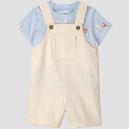 Carter's Just One You® Baby Boys' Seagull T-Shirt and Shortalls Set - Ivory 3M