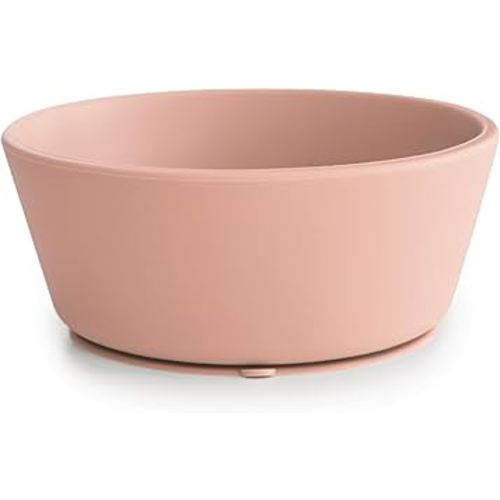 mushie Silicone Suction Bowl | BPA-Free Non-Slip Design (Blush)