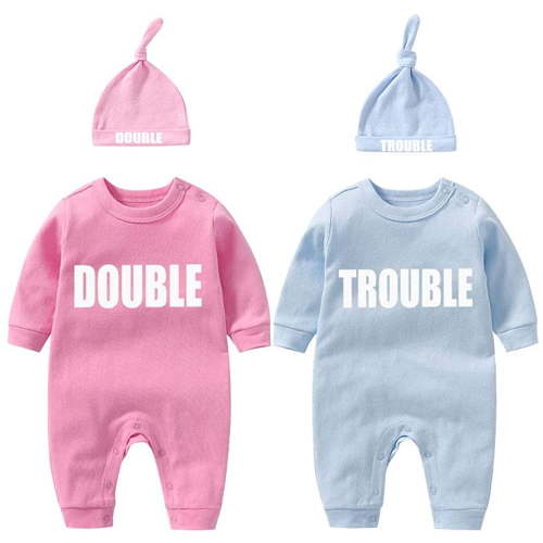YSCULBUTOL Baby Twins Clothes Best Frien's Forever Baby Bodysuit'set Frien's Inspired Matching Twins Outfits?Pink DT L3M?
