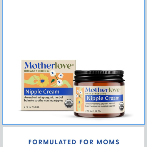 Motherlove Nipple Cream (2 oz) Organic Lanolin-Free Nipple Cream for Breastfeeding—Benefits Nursing & Pumping Moms