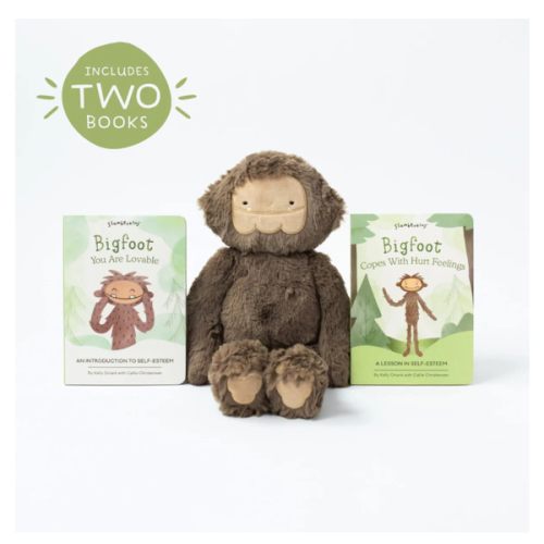 Bigfoot Stuffed Animal Plush & Children's Self-Esteem Books Set | Slumberkins