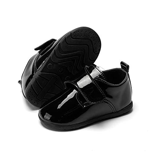Meckior Infant Baby Boys Girls Classic PU Leather Wedding Loafers Brogue Toddler Oxford Dress Shoes First Steps Walking Flat Lazy Crib Shoe