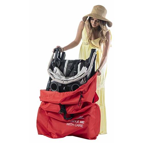 Travel Stroller Bag for Airplane Gate Check Bag for Stroller - Standard or Double Stroller Travel Bag for Airplane | Water- Resistant, Drawstring Closure with Over Flap Lock.