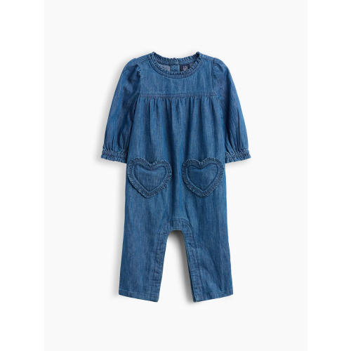 Baby Denim Heart One-Piece