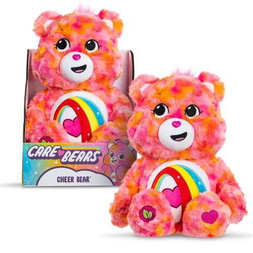 Care Bears - 14" Medium Plush - Color Splash Collection - Color Splash Cheer Bear , For Ages 4 Years and Up
