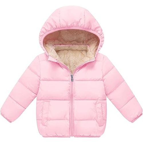 Baby Boys Thicken Winter Coat Toddler Girls Fleece Warm Hooded Jacket Clothes