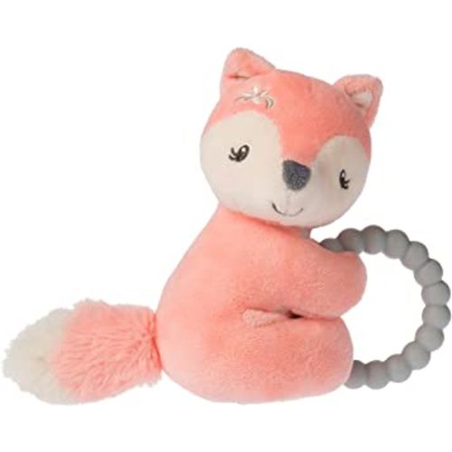 Mary Meyer Soft Baby Rattle with Soothing Teether Ring, 6-Inches, Sweet-n-Sassy Fox