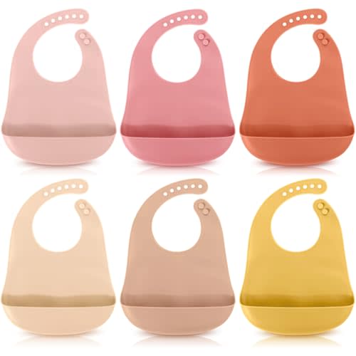 Mepase Silicone Bibs for Babies Waterproof Silicone Bibs Soft Adjustable Baby Feeding Unisex Kid Eating Supplies