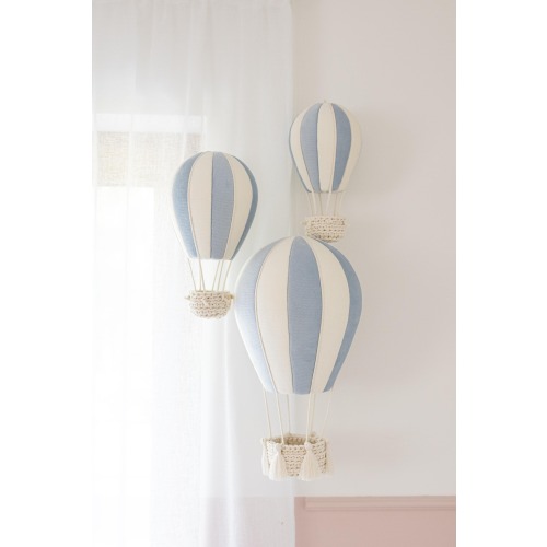 Handmade Baby Blue Hot Air Balloon Nursery Decor: Wall Hanging