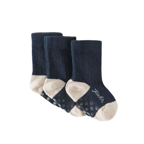 Crew Socks with grips 3 Pack - Ink