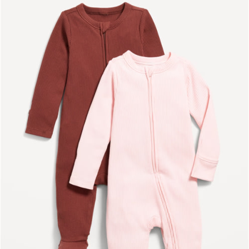 2-Way-Zip Sleep & Play Footed One-Piece 2-Pack for Baby | Old Navy