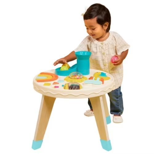 B. toys - Baby Activity Table - Colorful & Sensory Station: Music & Sound Effects, Plastic Play Center